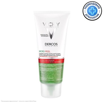 VICHY DERCOS MICRO PEEL 3-в-1 Шампунь-Пилинг, 200 мл