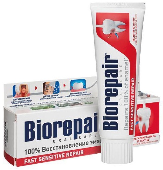 Biorepair Fast Sensitive Repair Зубная паста для чувствительных зубов 75 мл