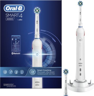 Oral-b щетка зубная электрическая smart4 4000/d601.524.3 тип 3767 smart coaching