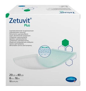 Zetuvit Plus Цетувит Плюс Повязка суперабсорбирующая стерильная 20х40 см 10 шт