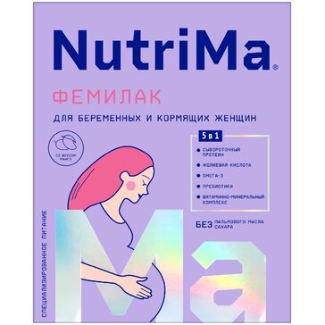 NutriMa Фемилак молочный напиток для беременных и кормящих женщин 350 г вкус манго