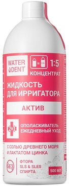 WATERDENT жидкость+ополаскиватель для полости рта 500мл АКТИВ