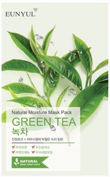 Eunyul natural moisture mask маска для лица тканевая 22мл с зеленым чаем