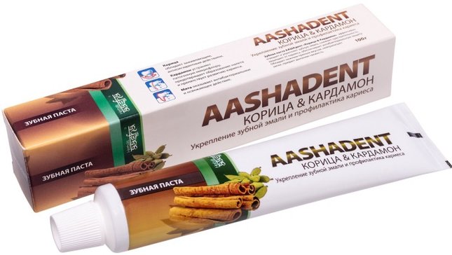 Aasha herbals паста зубная 100г корица/кардамон