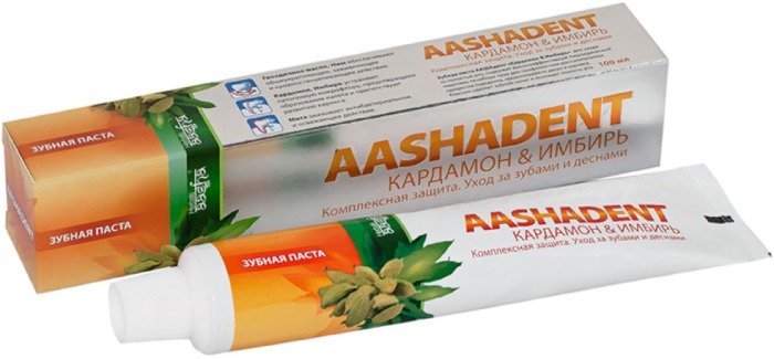 Aasha herbals паста зубная 100г имбирь/кардамон