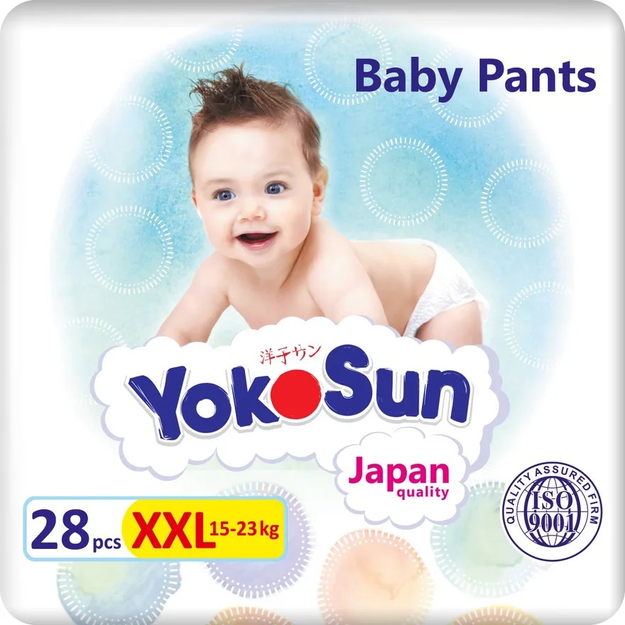 Трусики-подгузники YokoSun, размер XXL (15-23 кг), 28 шт