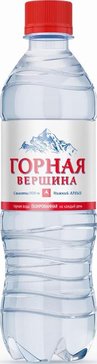 Горная вершина вода питьевая газированная 0.5л бут.п/э