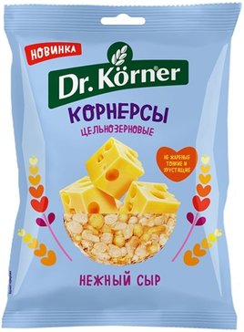 Dr.korner чипсы цельнозерновые кукурузно-рисовые 50г сыр