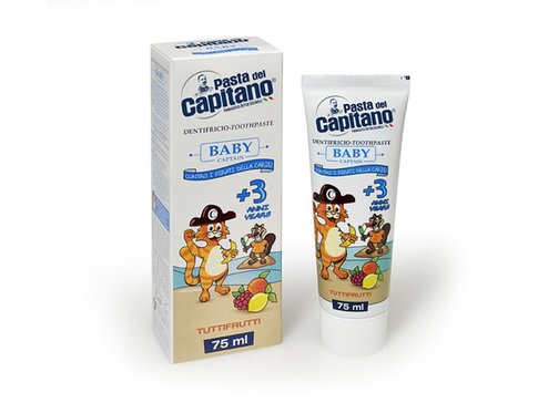 Pasta del capitano паста зубная детская с 3-лет 75мл тутти-фрутти