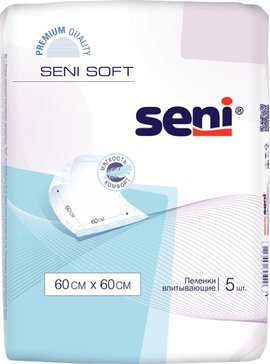 Seni soft пеленка гигиеническая впитывающая 5 шт 60х60см