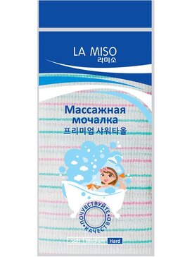 La Miso Массажная мочалка жесткая, зеленая 1 шт