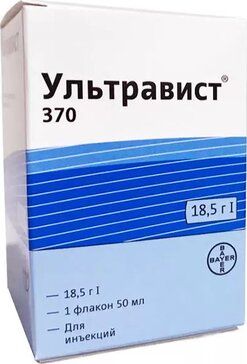 Ультравист раствор для инъекций 370 мг йода/мл 50 мл 1 шт