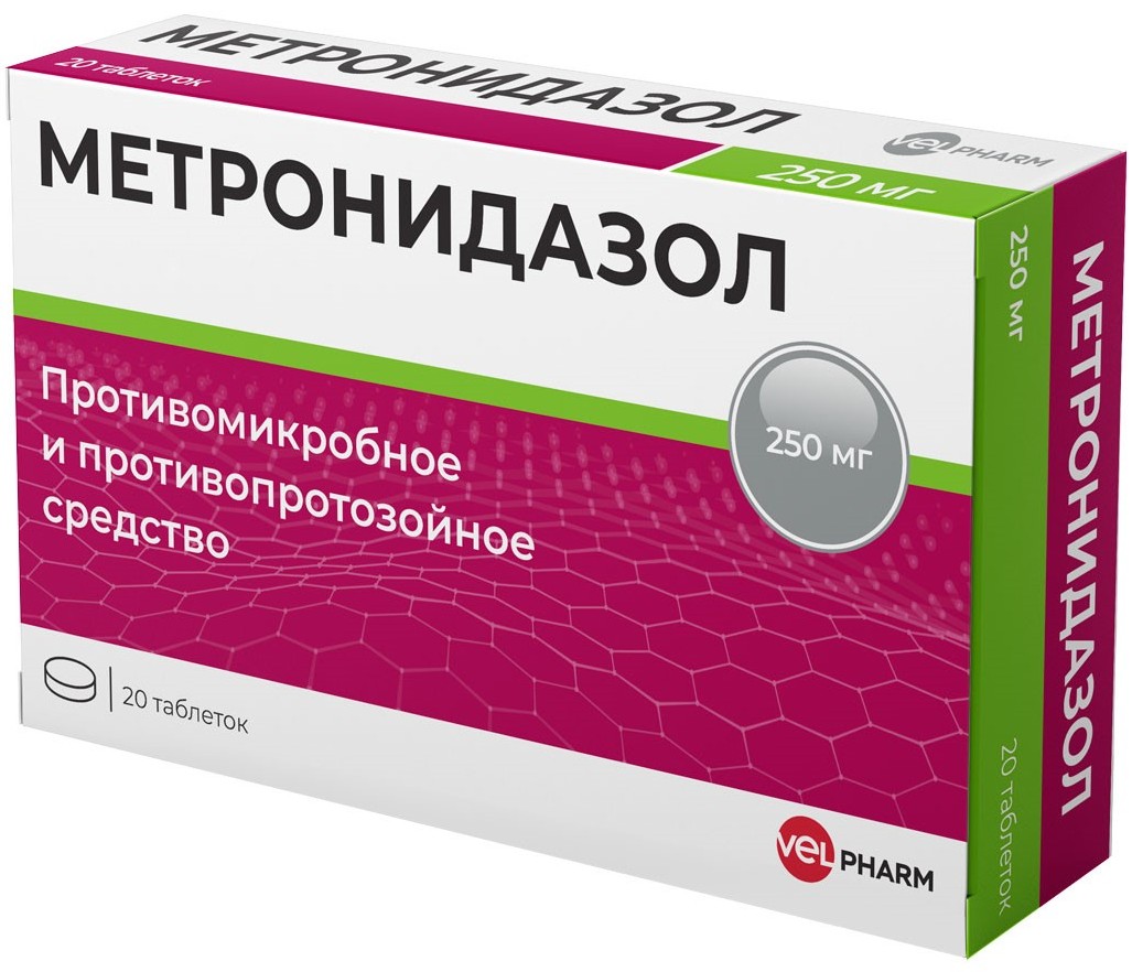 Купить Метронидазол Велфарм таб 250 мг 20 шт (метронидазол) по выгодной  цене в ближайшей аптеке в городе Тула. Цена, инструкция на лекарство,  препарат