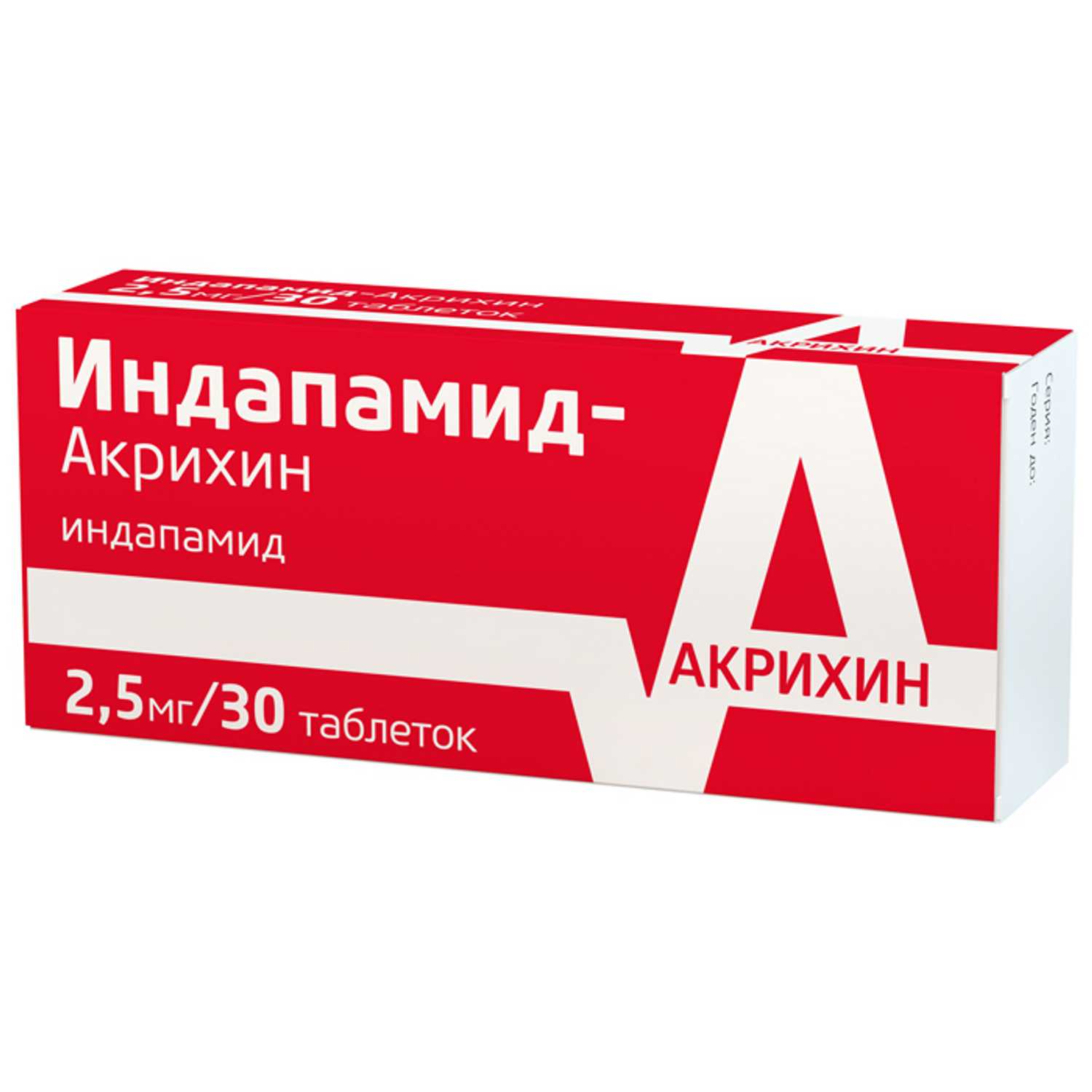 Купить Индапамид-акрихин таб п/об пленочной 2.5мг 30 шт (индапамид) по  выгодной цене в ближайшей аптеке в городе Череповец. Цена, инструкция на  лекарство, препарат