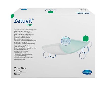 Zetuvit Plus Цетувит Плюс Повязка суперабсорбирующая стерильная 15х20 см 10 шт