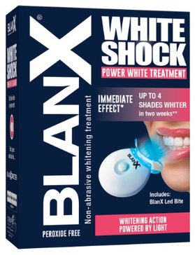 Blanx White Shock Treatment Зубная паста отбеливающая 50 мл + Led Bite световой активатор