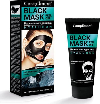 Compliment black mask экспресс-маска для лица моментальная  80 мл черная детокс&сияние