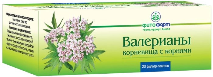 Валерианы лекарственной корневища с корнями 1.5г ф/пак 20 шт фитофарм