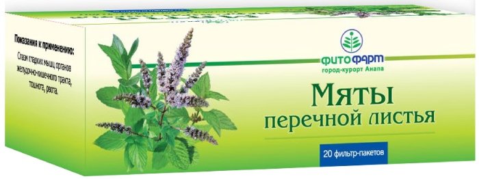 Мяты перечной листья 1.5г ф/пак 20 шт 