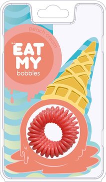 Резинки для волос peach cream  сливочный персик 3 шт Eat my bobbles 