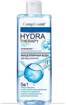 Compliment hydra therapy вода мицеллярная для лица глаз и губ 5в1 400 мл