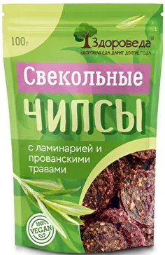 Здороведа чипсы свекольные 100г с ламинарией и прованскими травами