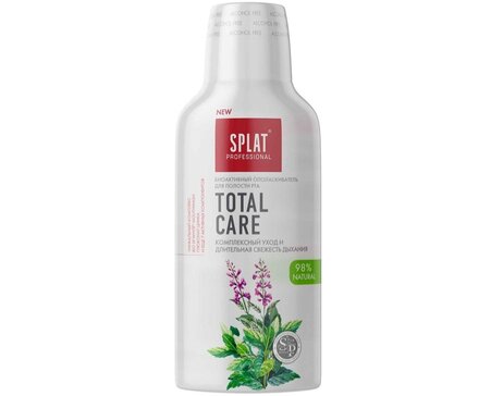 Антибактериальный ополаскиватель для полости рта SPLAT TOTAL CARE КОМПЛЕКСНЫЙ УХОД и длительная свежесть дыхания, 275 мл