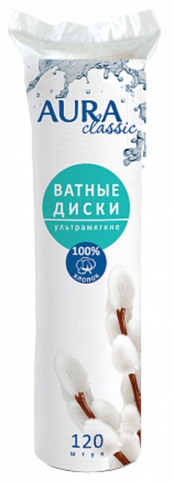 Aura сlassic диски ватные 120 шт