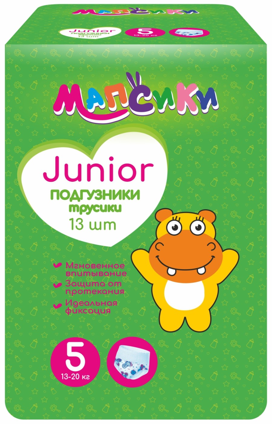 Купить Трусики детские Мапсики junior 13-20 кг 13 штпо выгодной цене в  ближайшей аптеке в городе Когалым. Цена, инструкция на лекарство, препарат