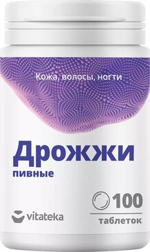 Vitateka/витатека дрожжи пивные таб 100 шт 