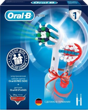 Oral-b braun набор  электрическая щетка cars d12.513k 3709+profcare 500/ d16.513.u тип 3756