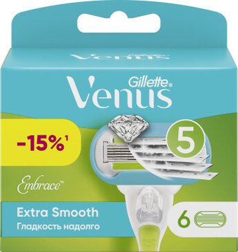 Gillette venus embrace кассеты для бритья сменные 6 шт