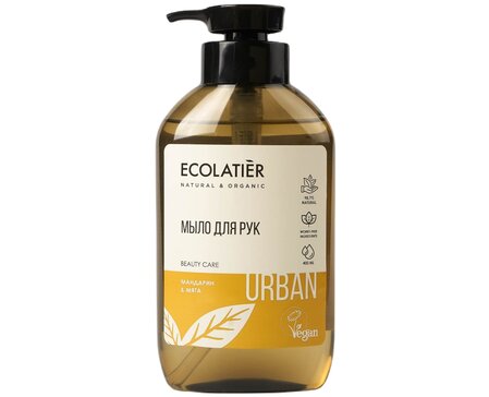 Ecolatier Жидкое мыло для рук Мандарин и Мята 400 мл