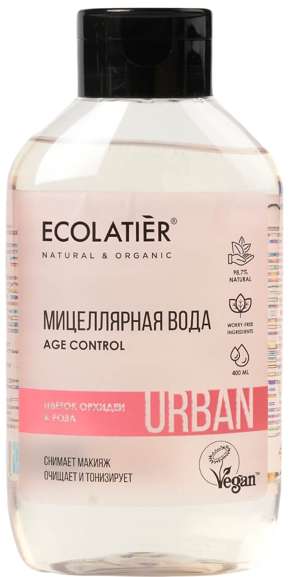 Ecolatier Мицеллярная вода для снятия макияжа цветок орхидеи и роза 400 мл