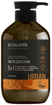 Ecolatier мыло жидкое для рук кухонное 600мл клементин