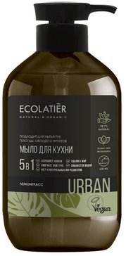 Ecolatier мыло жидкое для рук кухонное 600мл лемонграсс