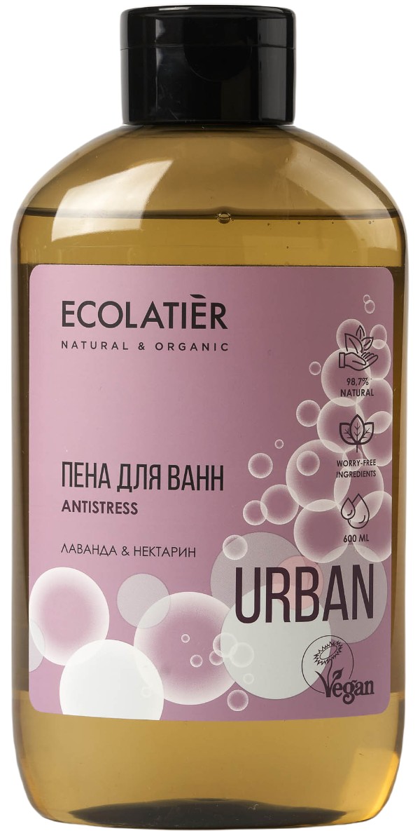 Ecolatier Пена для ванн лаванда и нектарин 600 мл