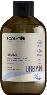 Ecolatier Шампунь Восстанавливающий для поврежденных волос аргана и белый жасмин 600 мл