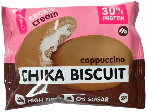 Chika Biscuit печенье с начинкой 50г бисквит капучино