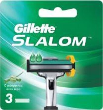 Gillette slalom plus кассеты плавающей головкой 3 шт