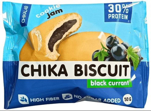 Chika Biscuit печенье с начинкой 50г бисквит черная смородина