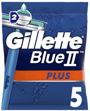 Gillette blue ii plus станок однораз. 5 шт сенситив