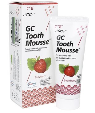 GC Tooth Mousse Тус Мусс Зубной гель для восстановления и укрепления эмали, клубника, 40 г