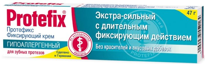 Protefix (Протефикс) Крем фиксирующий гипоаллергенный для зубных протезов 47 г