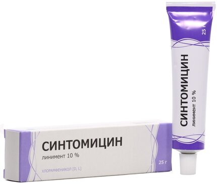 Синтомицина линимент 10% 25 г 