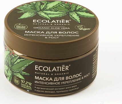 Ecolatier green aloe vera маска для волос интенсивное укрепление и рост 250мл