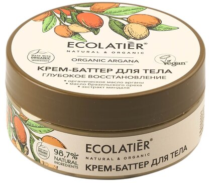 Ecolatier Крем-баттер для тела Глубокое восстановление 150 мл Organic Arganа