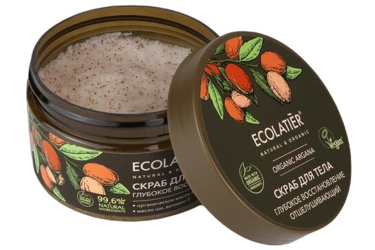 Ecolatier Отшелушивающий скраб для тела ГЛУБОКОЕ ВОССТАНОВЛЕНИЕ 300 г