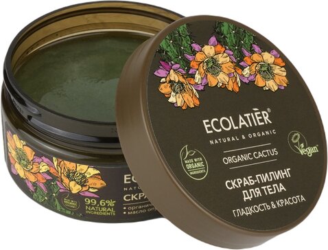 Ecolatier Скраб-пилинг для тела Гладкость и Красота 300 г Organic Cactus