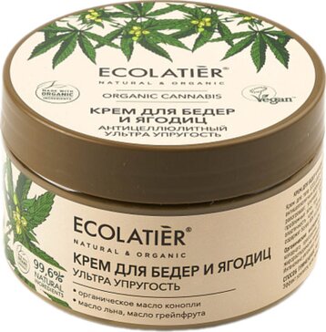 Ecolatier green cannabis oil крем для бедер и ягодиц антицеллюлитный ультра упругость 250мл